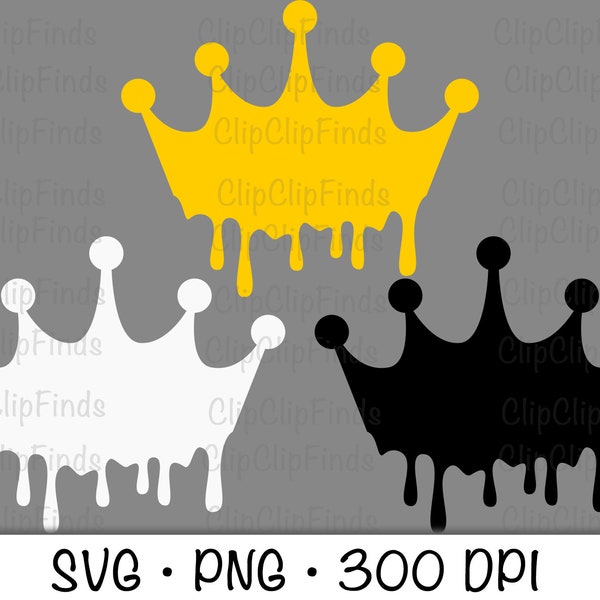 Dripping Crowns Svg - Etsy