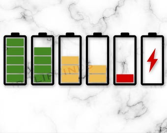 Battery SVG, Battery Life SVG, Battery Clipart, Battery Bundle Pack PNG, Batteries, Low Battery, Fully Charged, Sublimation,Digital Download