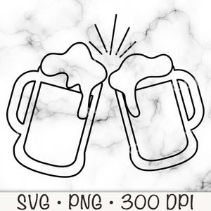 Beer Cheers SVG, Beer Mug Outline SVG, Beer SVg, Beer PNG, Beer Clinge, Espuma pingando, Vetor, Pai, Homens, Álcool, Download digital
