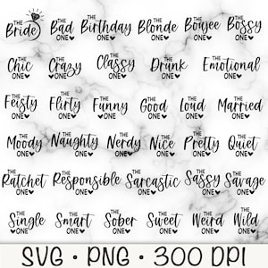 Esquadrão de Noivas Engraçadas SVG, The One SVG, PNG de Despedida de Solteira, Sublimação, Arquivos de Design de Camisetas, Melhores Amigas, Viagem de Amigas, Noiva, Casamento, Digital
