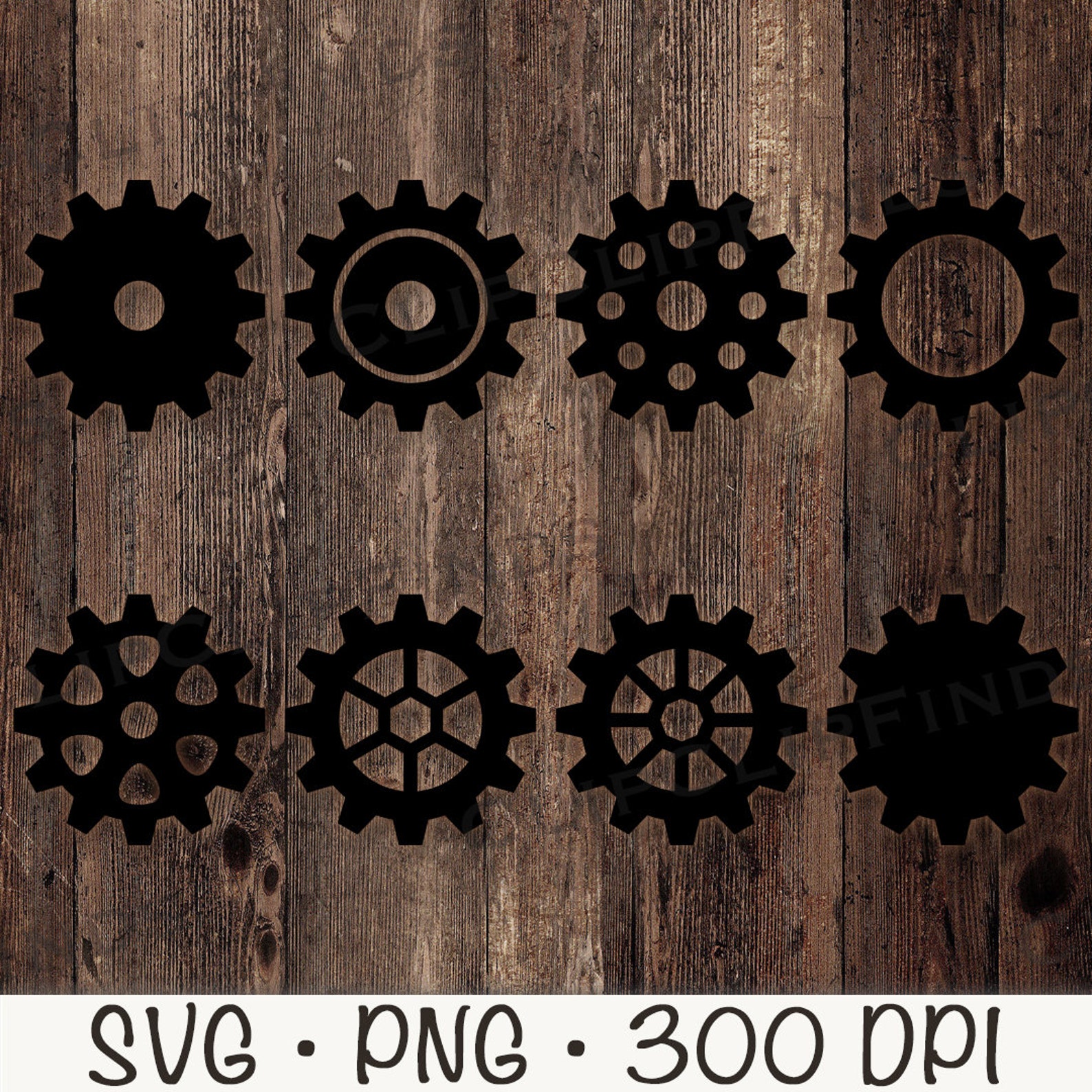 Cog Bundle Pack SVG, Gear Cog PNG, Mechanical Cog Wheel, Steampunk, Cog ...