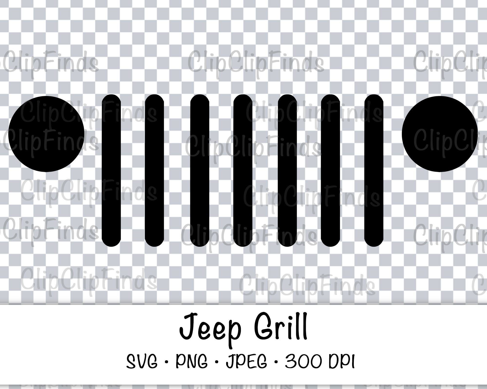 Sale Jeep Grill SVG Vector Cut File JPEG PNG Transparent Etsy