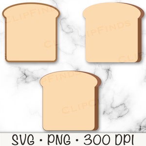 SVG brood, sneetje brood PNG, sneetje brood clipart, Gebak, Digitale download