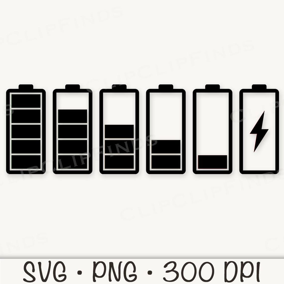 Battery SVG, Battery Life SVG, Battery Silhouette, Battery Bundle Pack ...