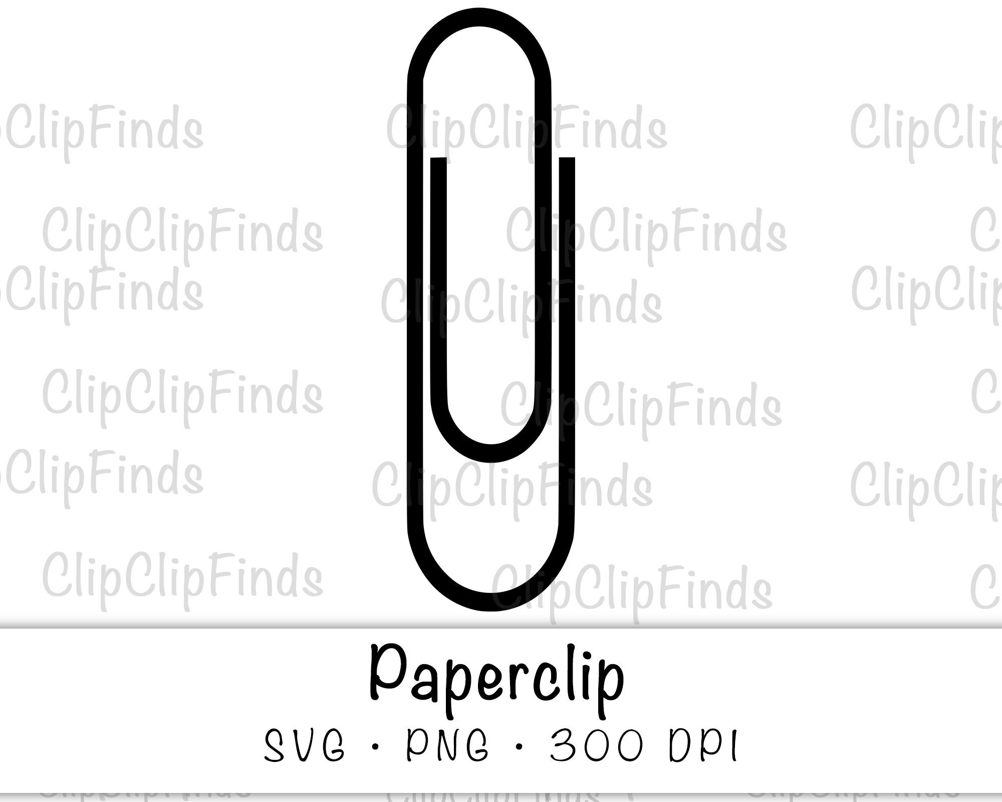 Paperclip SVG Vector Cut File y PNG Transparent Background Etsy