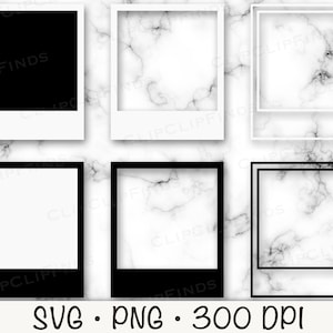 レトロな写真フレーム、SVG PNG、インスタントデジタルダウンロード