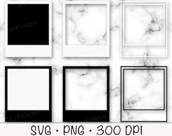 Retro Picture Frames, SVG PNG, Instant Digital Download