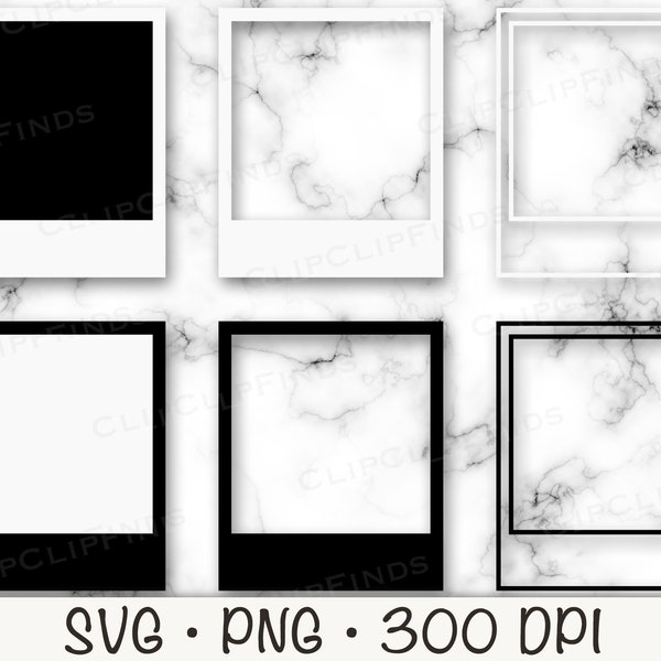 Retro Picture Frames, SVG PNG, Instant Digital Download