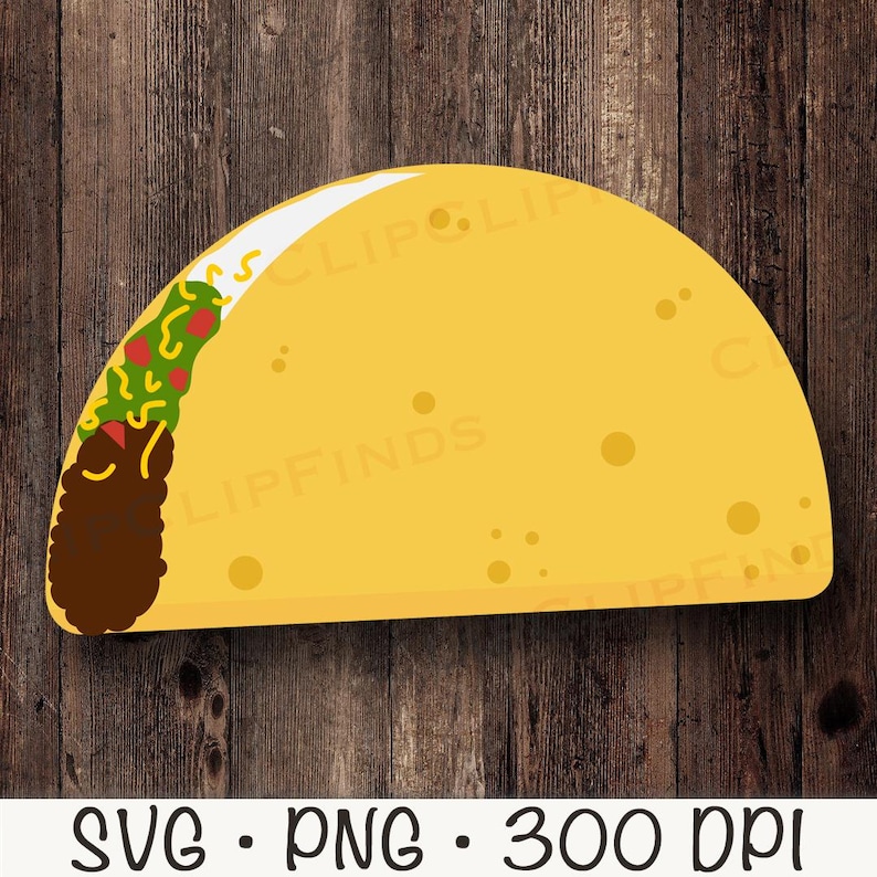 Taco SVG: Mexican Food Clipart (digital Download) - Etsy Australia
