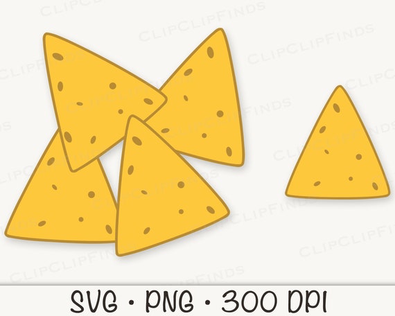 Nachos, Tortilla Chips, Plain Nachos, Single Nacho, Nachos SVG, Vector Cut  File and PNG Transparent Background, Clip Art, Instant Download - Etsy  Canada