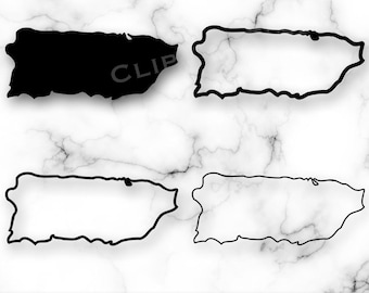 Puerto Rico SVG, Puerto Rico Map SVG, Puerto Rico PNG, Puerto Rico Map Outline, Puerto Rico Island, Vector, Pr Silhouette, Digital Download