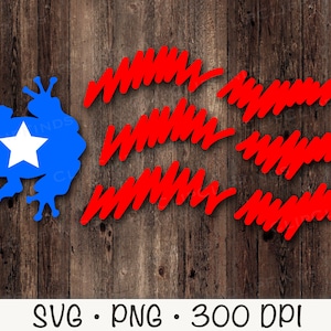 Puertoricanische Coqui-Flagge SVG-Schnitt-Datei und transparenter PNG-Hintergrund, Sublimation, Puerto Rico SVG, sofortiger Download