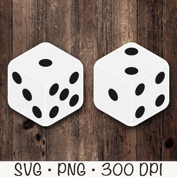 Dés SVG, dés PNG, dés Clip Art, téléchargement numérique