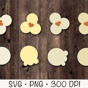 Popcorn SVG, individuelles Popcorn PNG, Popcorn Clipart, sofortiger digitaler Download