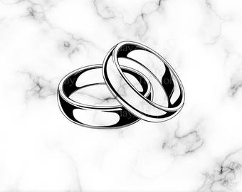 Fedi nuziali SVG, fede nuziale PNG, intrecciate, bloccate, simbolo di matrimonio, anello di fidanzamento, segno, vettoriale, nuziale, file digitale scaricabile