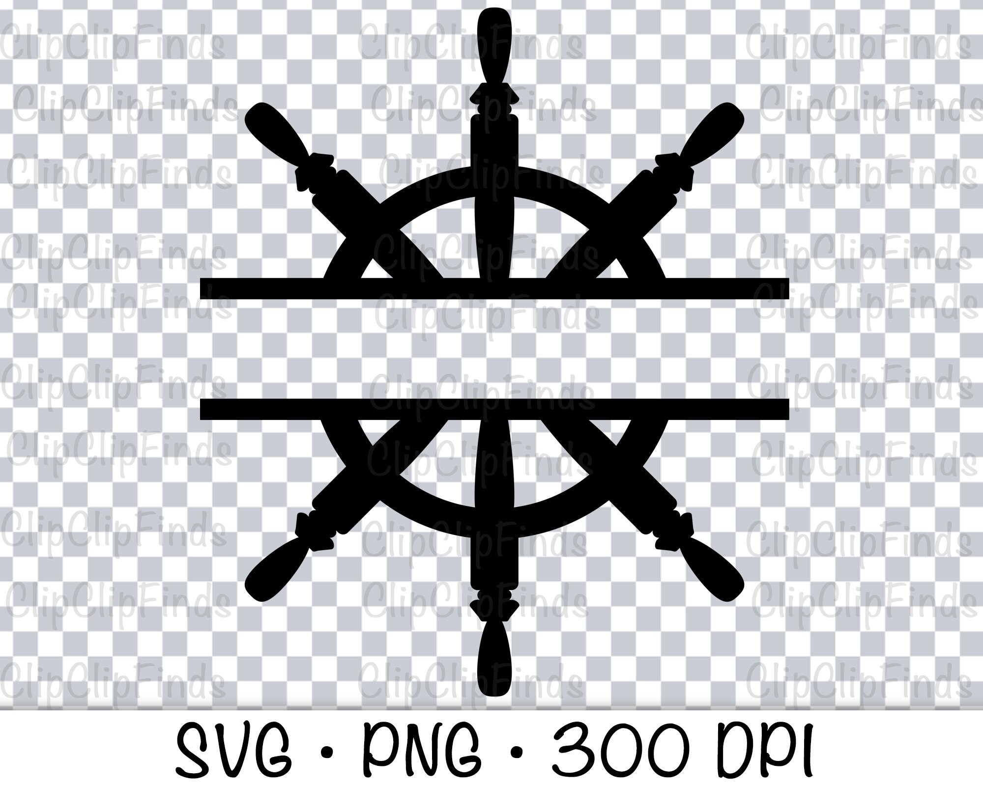 Ship Steering Wheel SVG Split Monogram Cruise SVG Boat Etsy