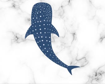 Whale Shark Clipart, PNG, SVG, Digital Download