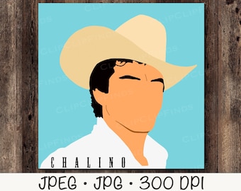 Chalino Sanchez Faceless Drawing JPEG JPG Digital File Instant Download