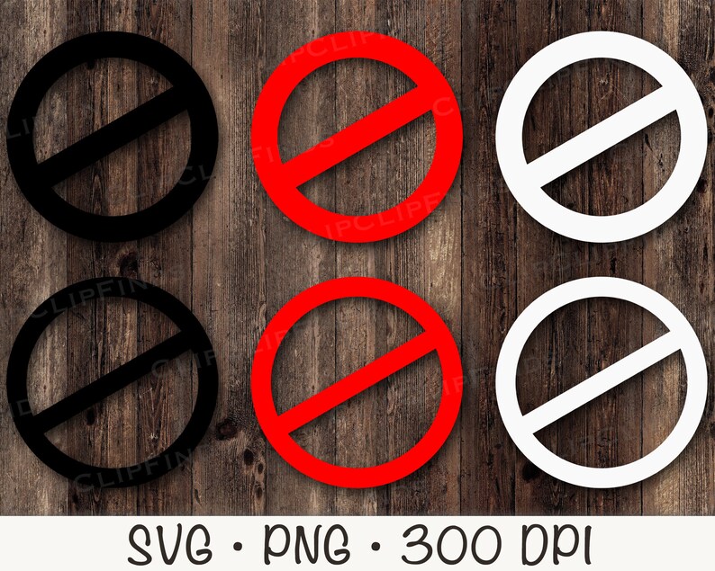 Do Not Symbol SVG Restriction Sign Prohibited Symbol Red Etsy UK