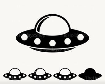 Spaceship SVG, UFO PNG, Alien, Flying Saucer Bundle, Galaxy, Space, Orbit, Vector, Sublimation, Digital Download File