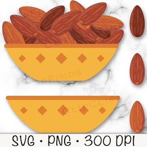 Dates SVG, Date Fruit PNG, Dates Clipart, Dates in a Bowl, Ramadan, Digital Download