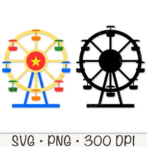 Roda gigante SVG, Circo, Parque de diversões, Topper, PNG, Download digital instantâneo