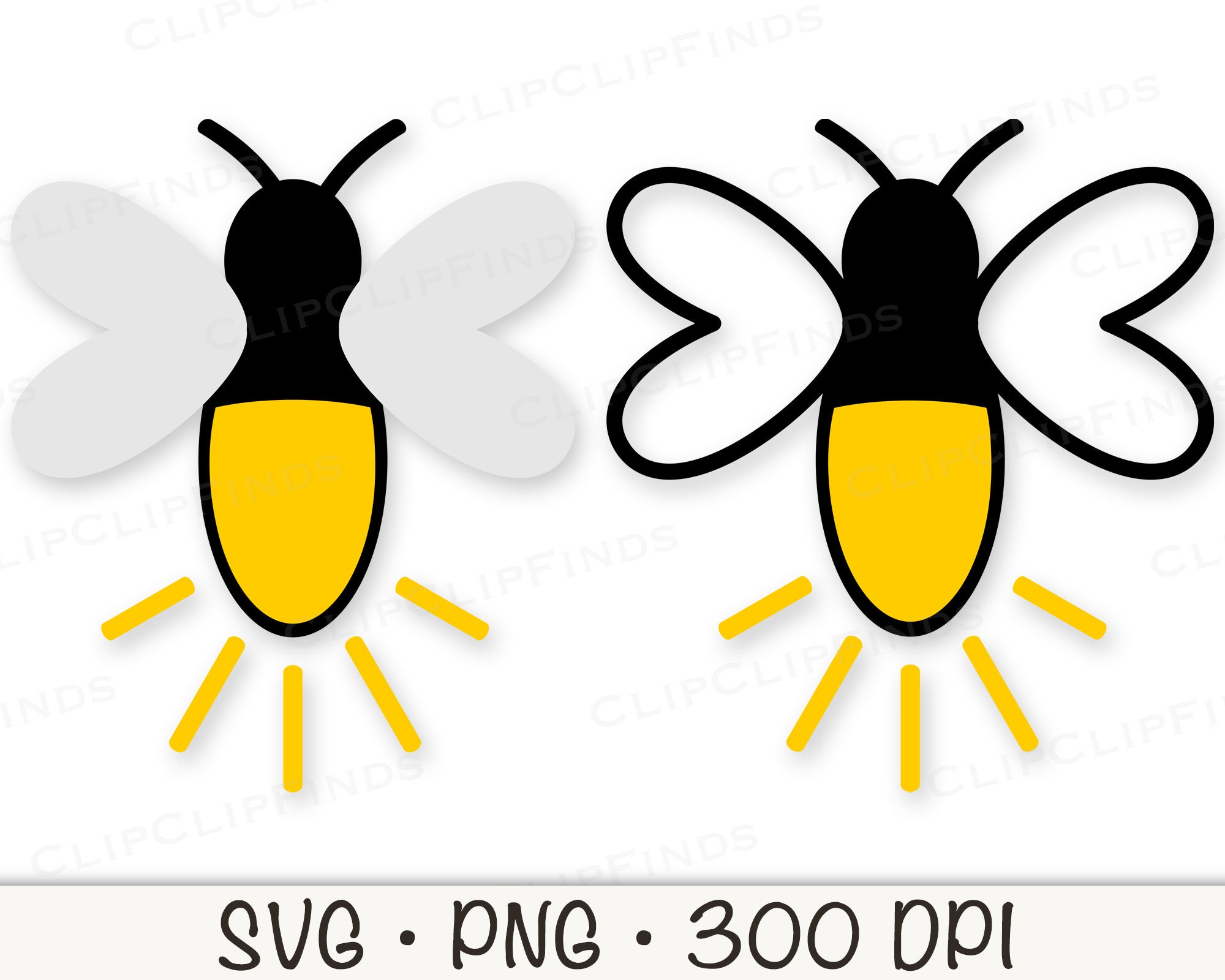 cute lightning bug clipart