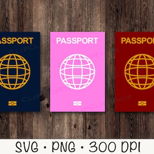 Passaporte SVG, Clip Art de Passaporte, Passaporte de Viagem PNG, Férias, Arquivo de Corte Vetorial e Fundo Transparente PNG, Clip Art, Download Instantâneo