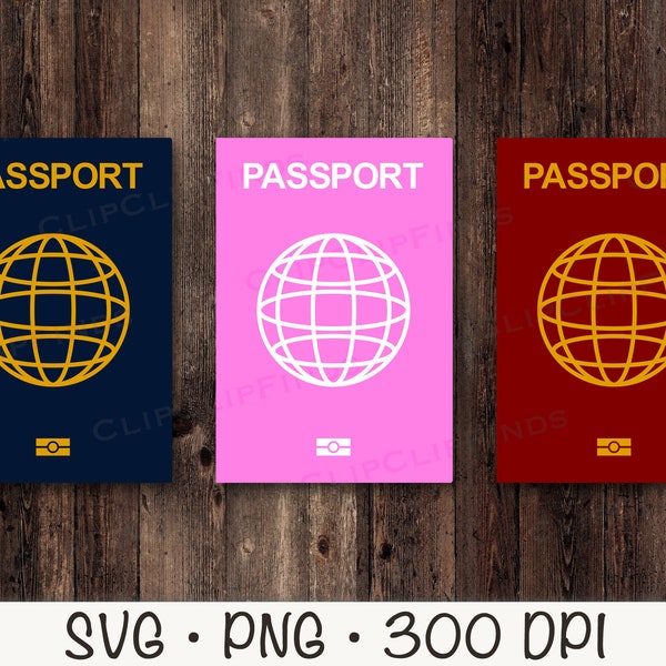 Passport SVG, Passport Clip Art, Travel Passport PNG, Vacation, Vector Cut File and PNG Transparent Background, Clip Art, Instant Download