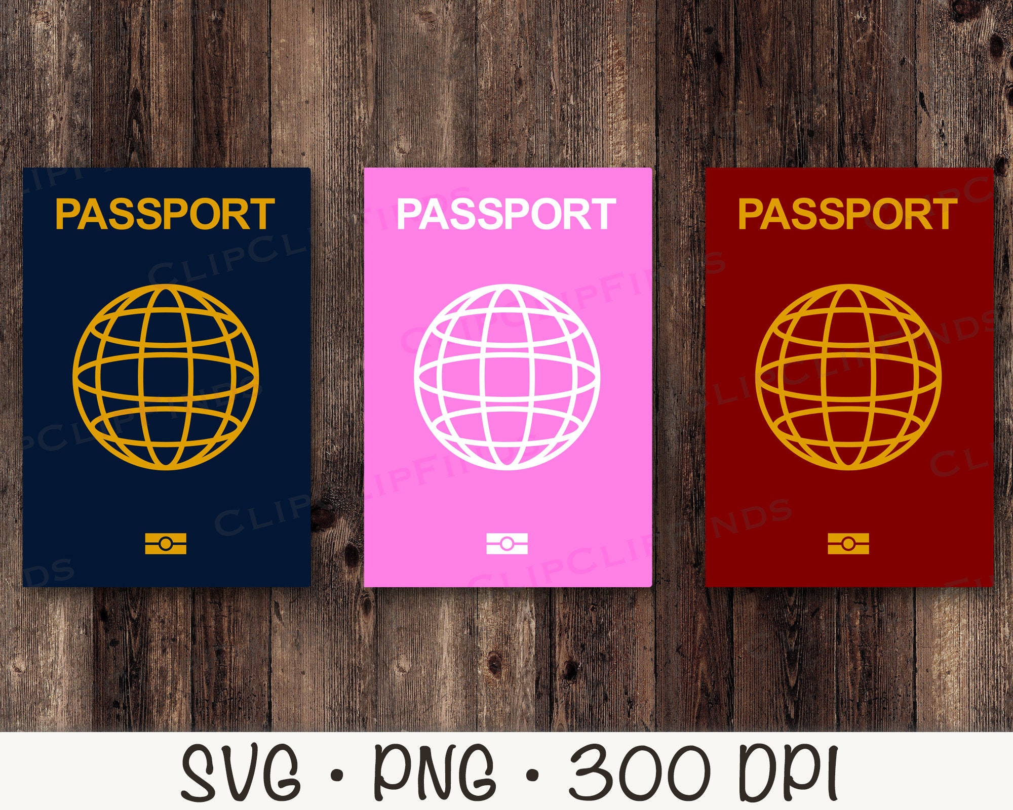 Passport SVG Clipart: Travel Vector Cut File (digital Download) - Etsy, image size:2000x1600