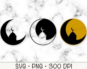 Ramadan SVG Vector Cut File and PNG Transparent Background Overlay, Ramadan Clipart,  Instant Download