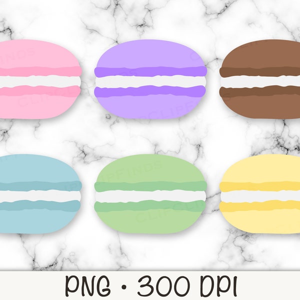 Macaron Bundle SVG Vector Cut File and PNG Transparent Background Sublimation Clip Art Instant Download