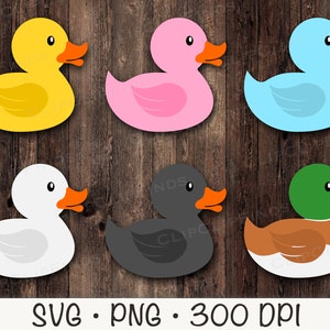 Rubber Duck Ducky, Baby Duck Pack,  SVG Vector Cut File and PNG Transparent Background Instant Download