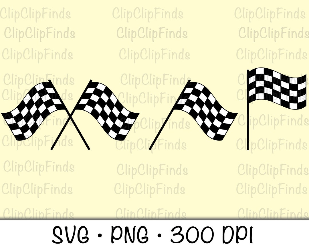 Race Car Flag Race Car Flag SVG Crossed Race Car Flag Race Etsy