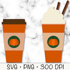 Pumpkin Spice Latte SVG: Herbst Kaffee Clipart (digitaler Download)