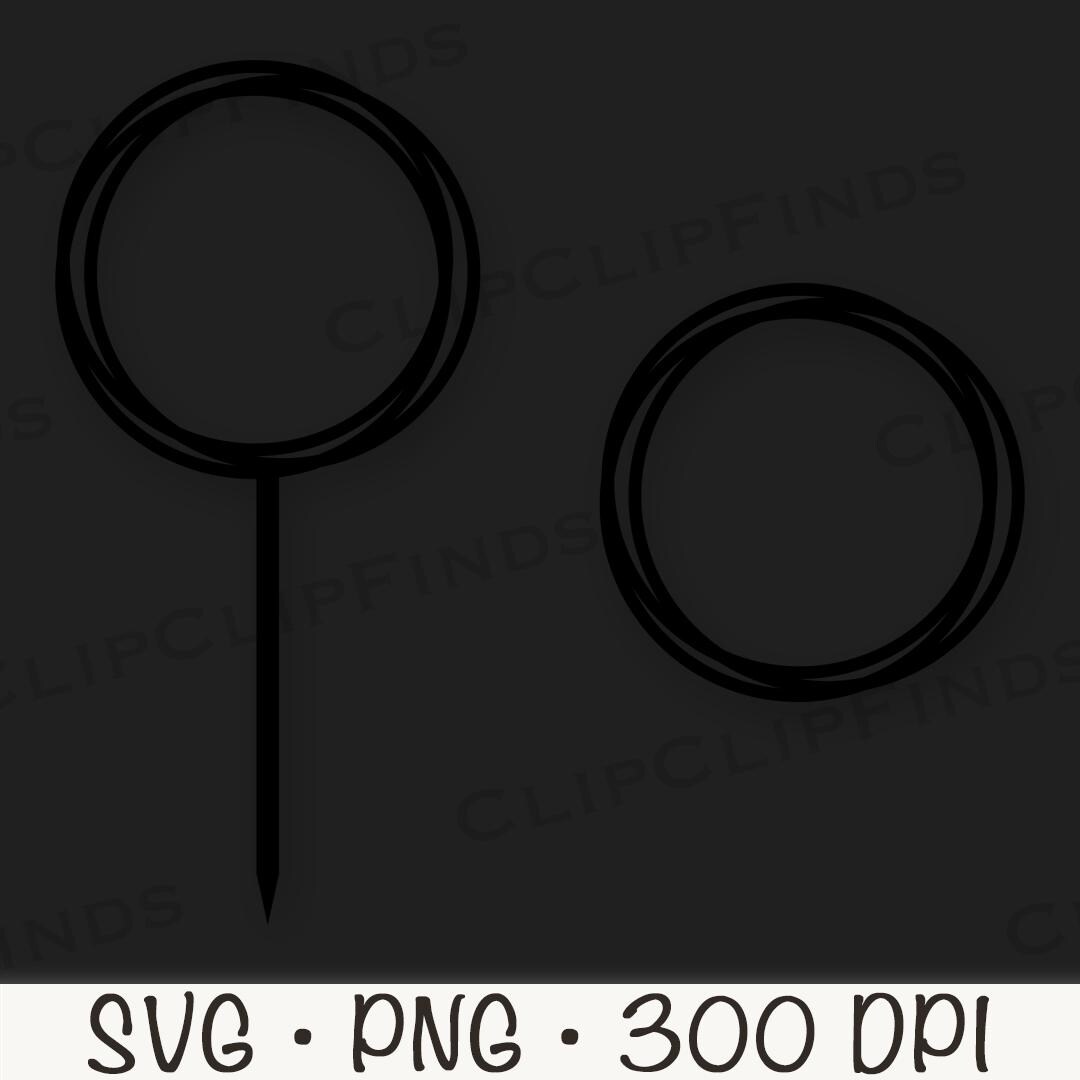 Geometric Circle Cake Topper SVG, Cake Topper PNG, Happy Birthday ...