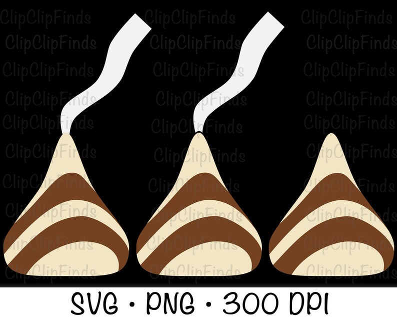 Chocolate Kiss White Chocolate Swirl SVG Vector Cut File and Etsy