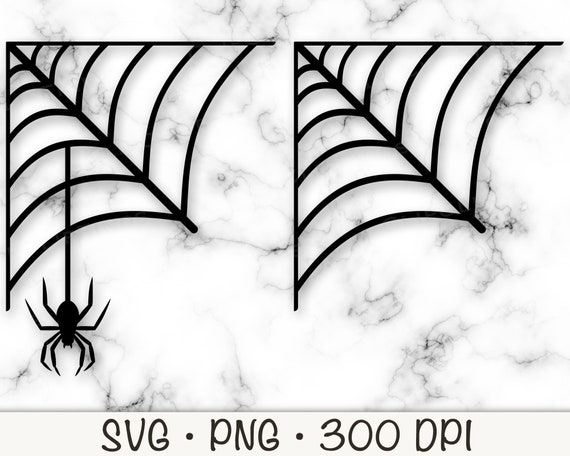 Corner Spider Web/hanging Spider Bundle SVG Vector File and PNG