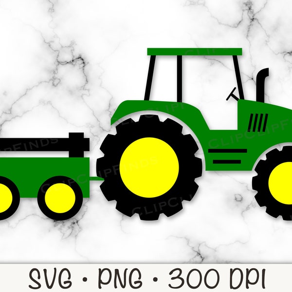 Tractor, Kid's Tractor, Farm Tractor Truck, Wagon, SVG, PNG, Instant Digital Download