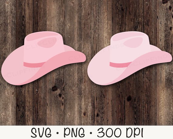 Pink Cowgirl Hat Clipart: Rodeo Western Design (SVG, PNG) - Etsy display picture 1