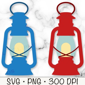 Lanterna SVG, lanterna de acampamento PNG, lanterna clipart, lanterna retrô, lanterna suspensa, vermelho e azul, ocidental, rodeio, meu, download digital