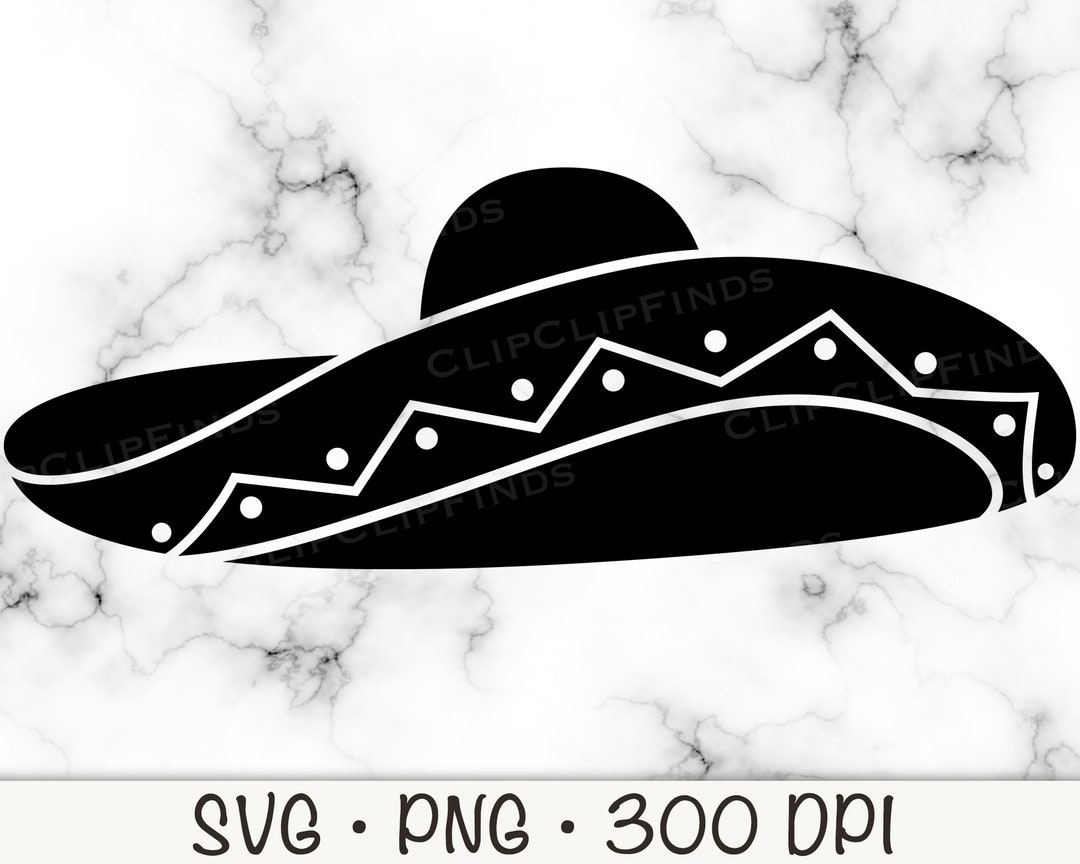 Sombrero SVG, Mexican Fiesta Sombrero, Mariachi, Vector Cut File and