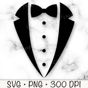Esmoquin SVG, Novio SVG, Traje con Corbata PNG, Boda, Despedida de Soltero, Porta anillos, Archivo de diseño de camiseta, Sublimación, Vector, Pajarita, Descarga digital