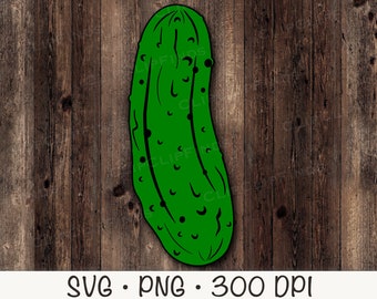 Pickle SVG Vector Cut File and PNG Transparent Background Clip Art Instant Download