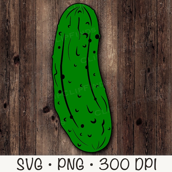 Pickle SVG Vector Cut File and PNG Transparent Background Clip Art Instant Download