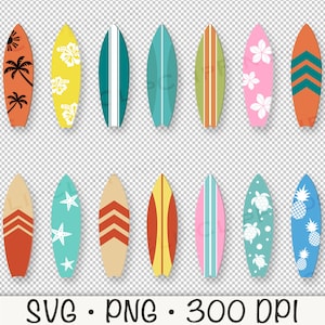 Surfboard Clipart, Surfboard PNG, Surfboard SVG, Beach, Wave, Hawaii, Surf, Beach Life, Summer, Digital Download image 6