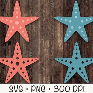 Starfish SVG, Starfish PNG, Starfish Clipart, Instant Digital Download