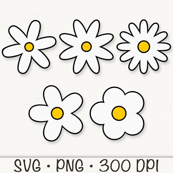 Daisy SVG, Daisy PNG, Daisy Clipart, Daisy Bundle Pack, Daisy