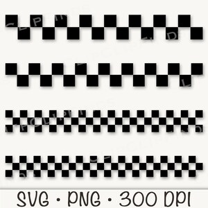 Checkerboard Pattern Borders SVG, PNG, Transparent Background, Frame ...