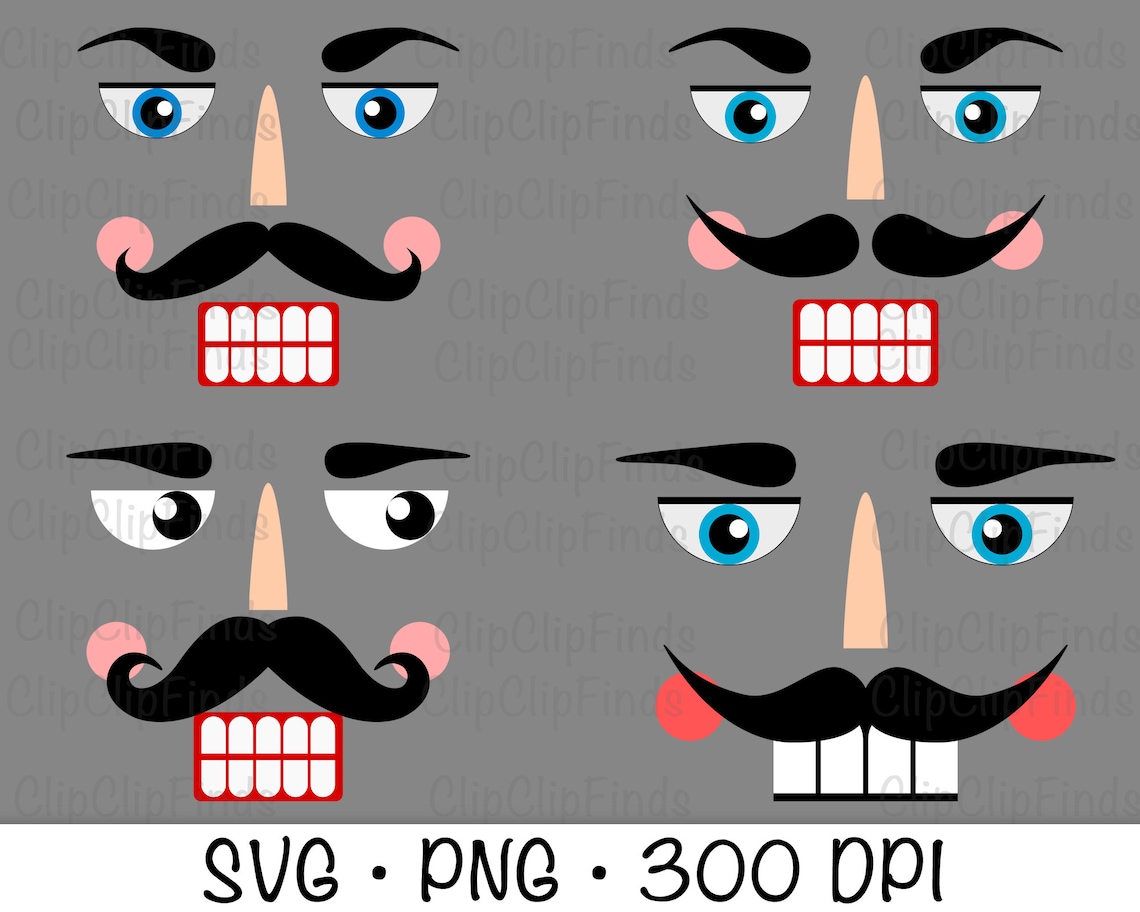 Nutcracker Faces Nutcracker Face Nutcracker SVG PNG Etsy